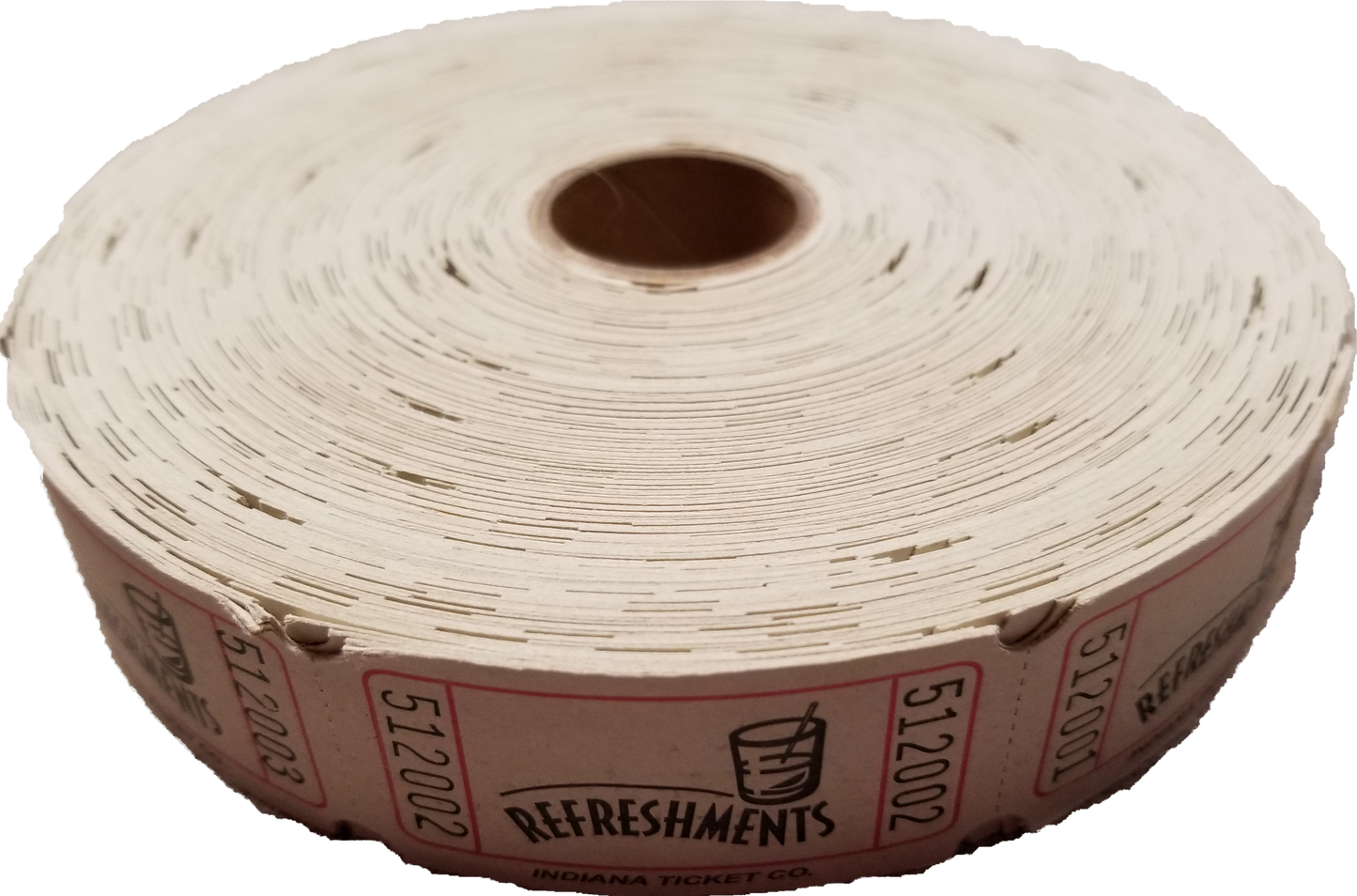 Coloured Refreshment Ticket Rolls