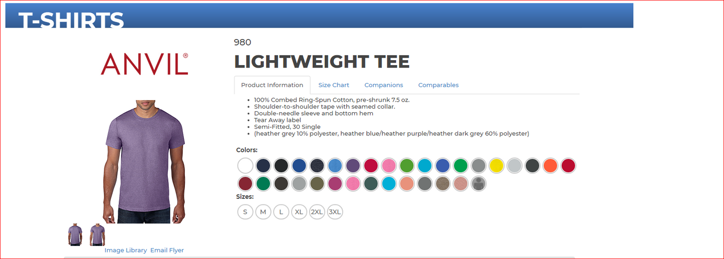 Anvil Lightweight Tee (Discontinued)