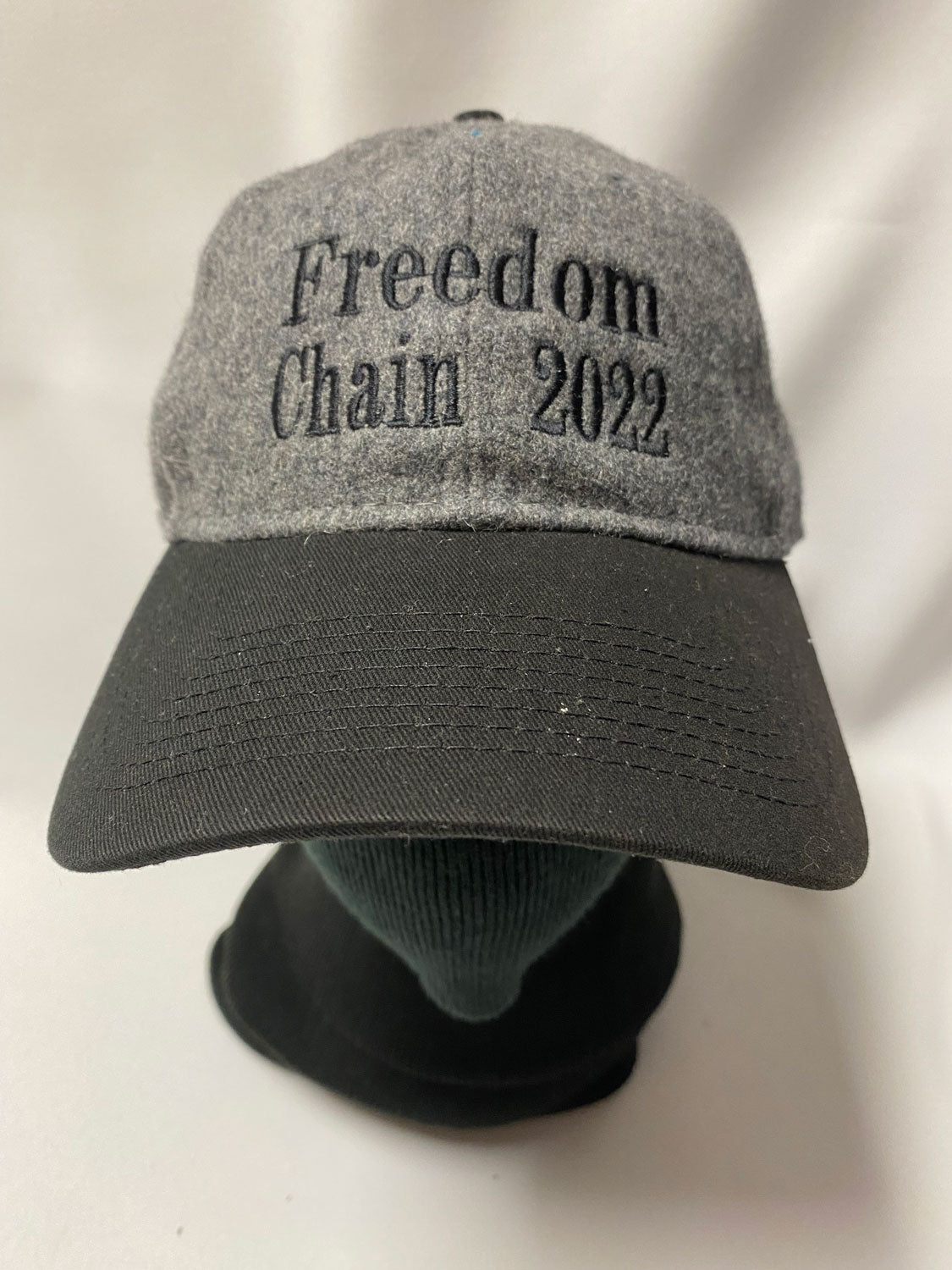 BALL CAP FREEDOM CHAIN 2022 - white embroidery on black