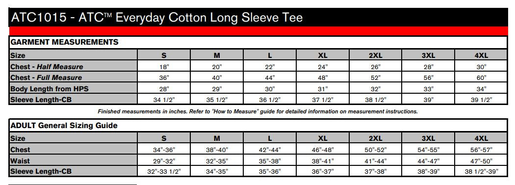 ATC™ EVERYDAY COTTON LONG SLEEVE TEE. ATC1015