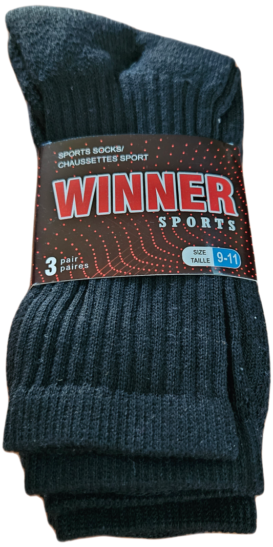 Black Sports Socks