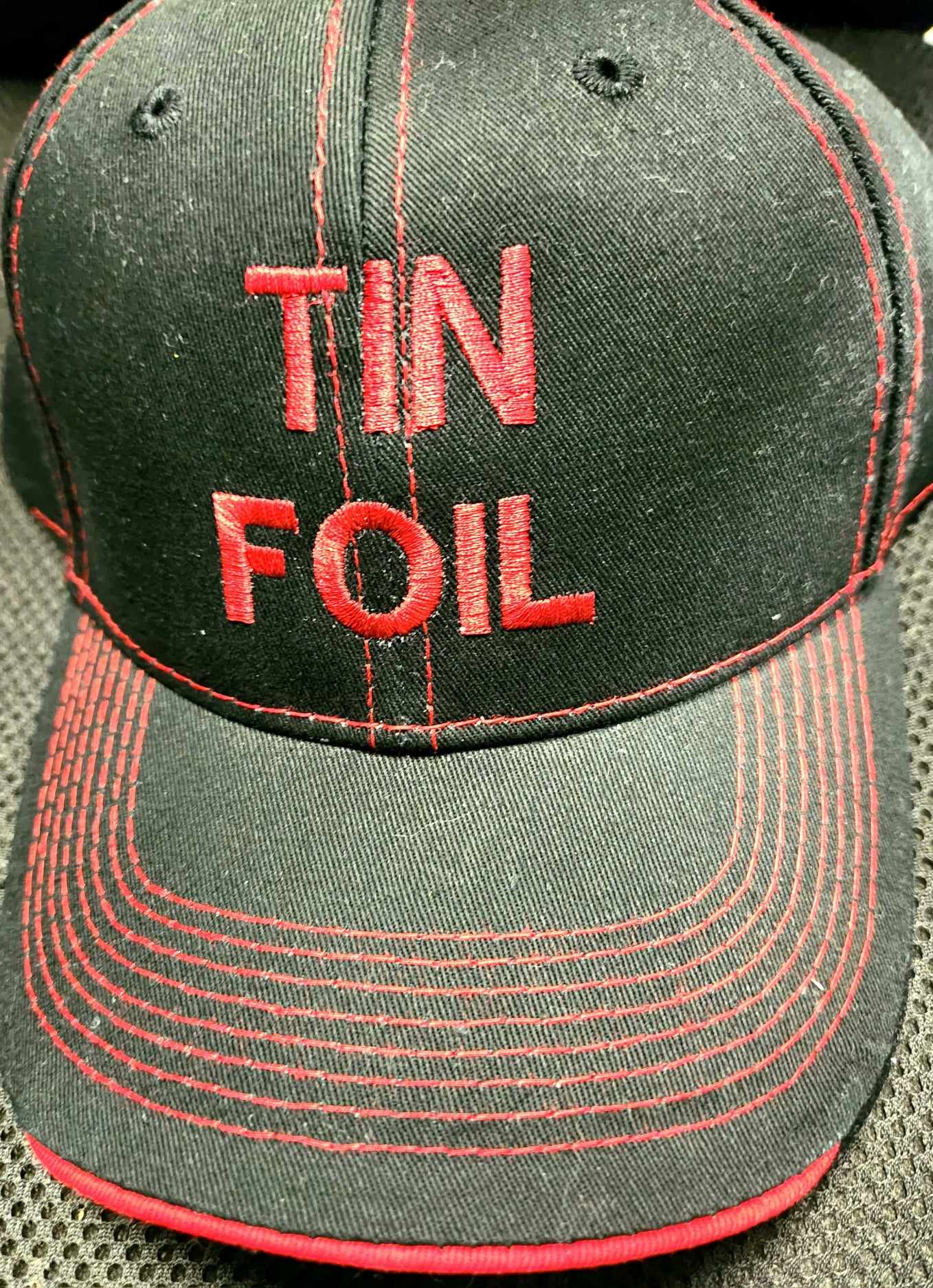 Hats with Tin Foil Letter Embroidery