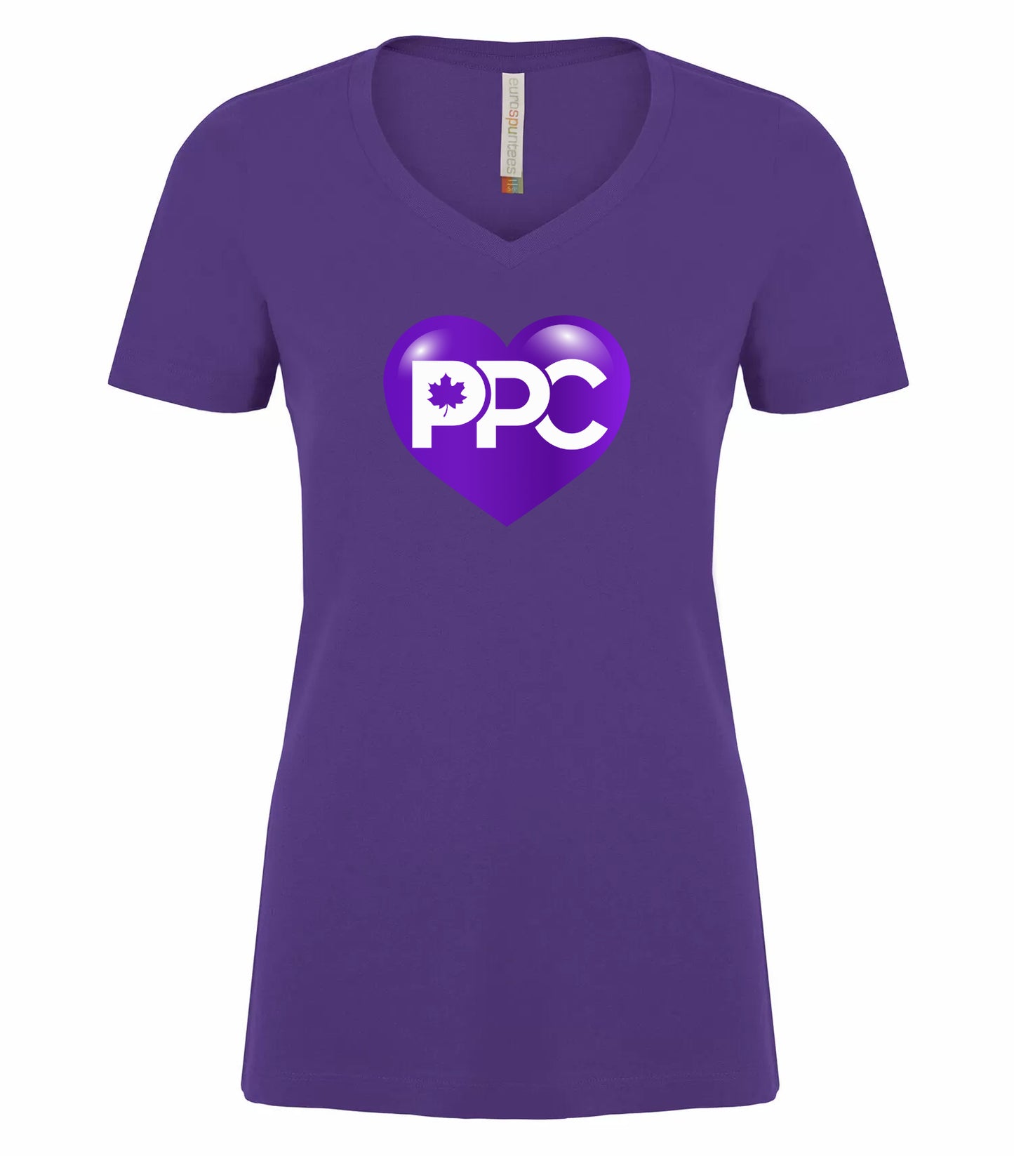 PPC - Purple Heart Ladies V-Neck T-Shirt (Candidate)