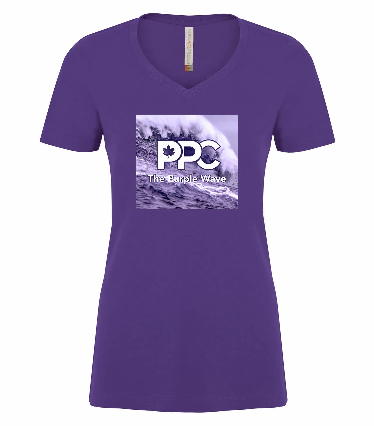 PPC - The Purple Wave Ladies V-Neck T-Shirt (Candidate)