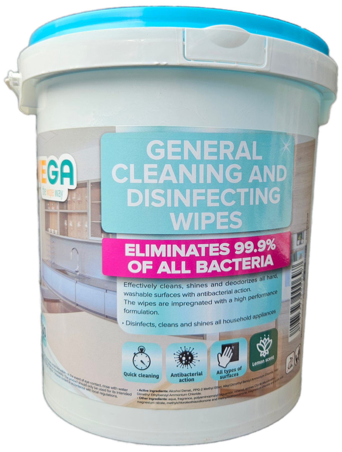 Vega Disinfecting Wipes Tub