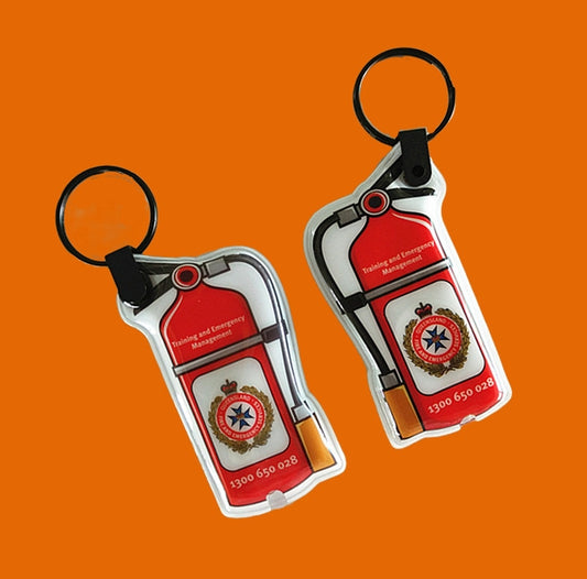 LED Fire Extinguisher Keychain