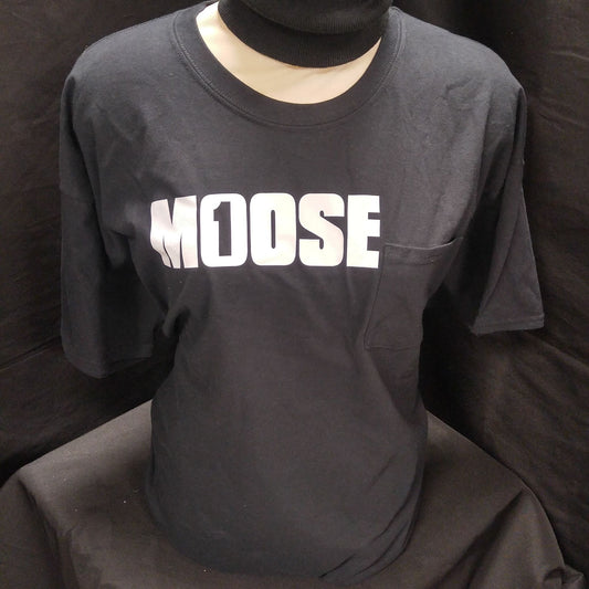 Moose Black T-Shirt With Pocket