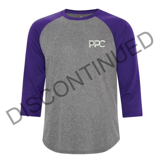 PPC Grey/Purple B-Ball 3/4 Sleeve