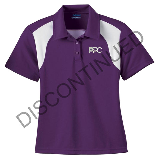 PPC Ladies Purple/White Polo Shirt