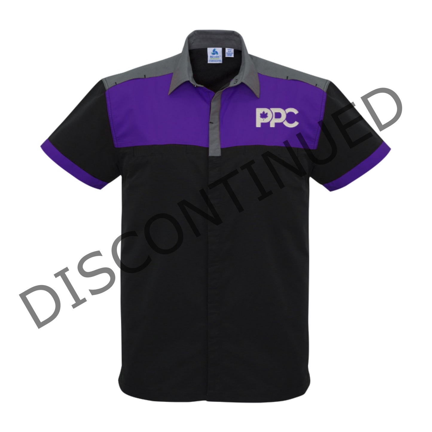 PPC Mens Charger - Black/Gray/Purple Collared Shirt (Candidate)