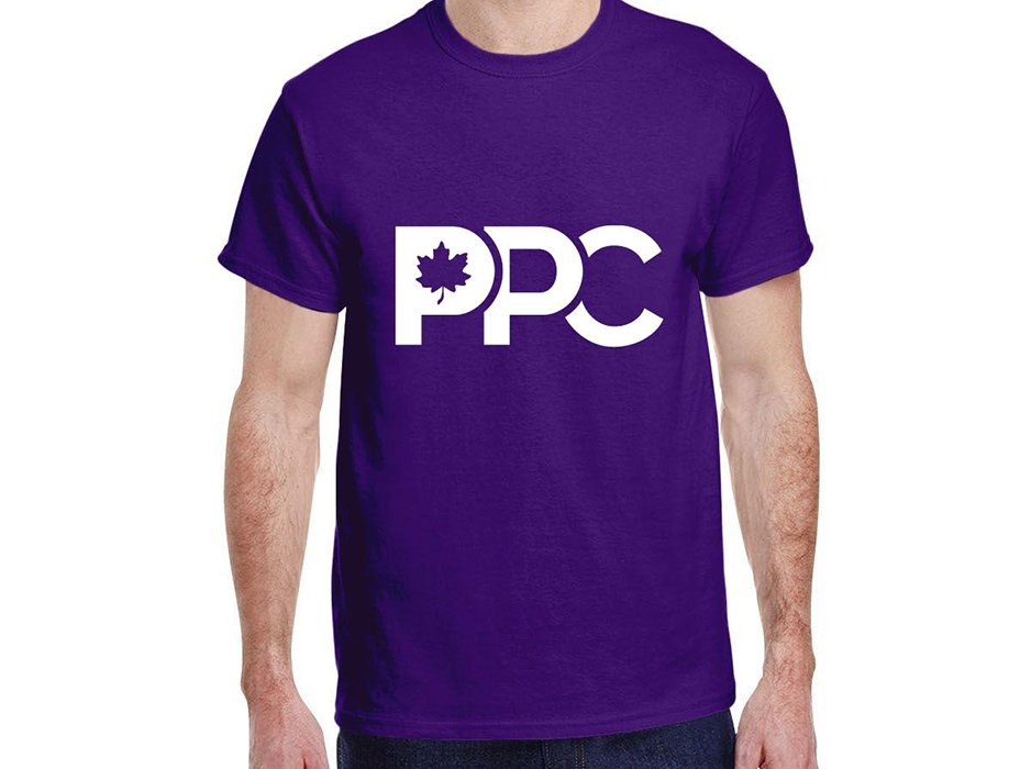 this is a photo of the people's party of canada t-shirt