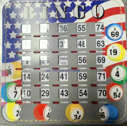 Shutter cards-USA Bingo Balls