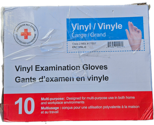 Red Cross Vinyl Gloves