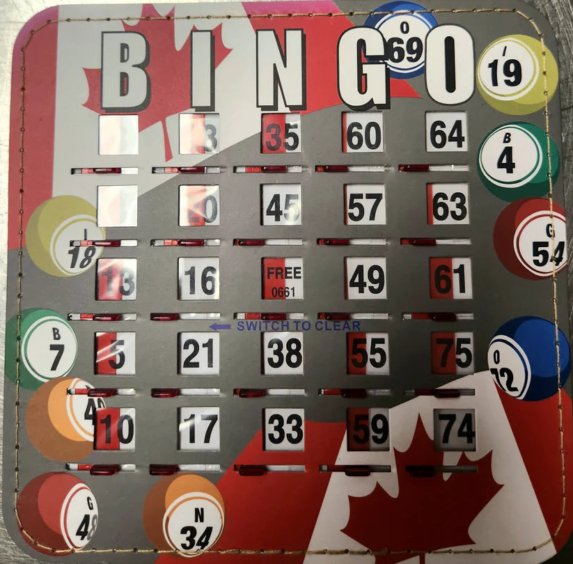 Shutter Cards- Canada Bingo Balls