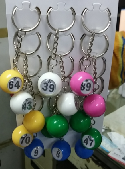 Bingo Ball Key Chain
