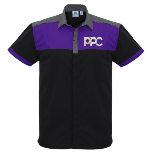 Black/Gray/Purple Collared Shirt