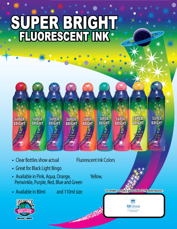 SUPER BRIGHT Fluorescent Ink (110 ml)