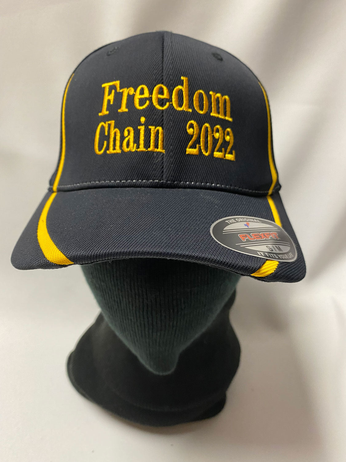 BALL CAP FREEDOM CHAIN 2022 - yellow embroidery on black