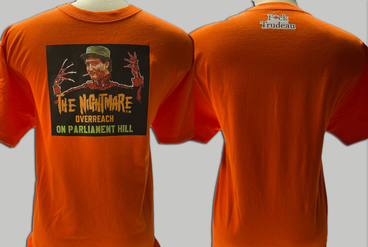T-shirt (orange): Nightmare Overreach on Parliament Series