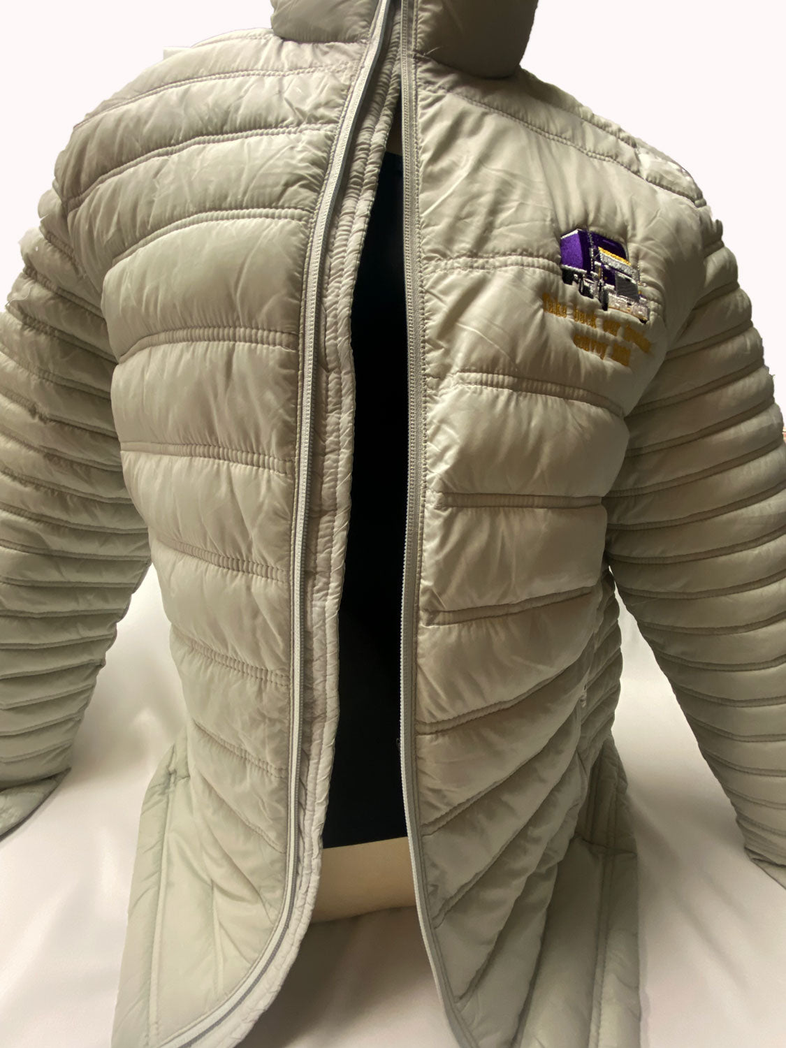 Trucker jacket ribbed design in cream colour 9CUSTOM ORDER)